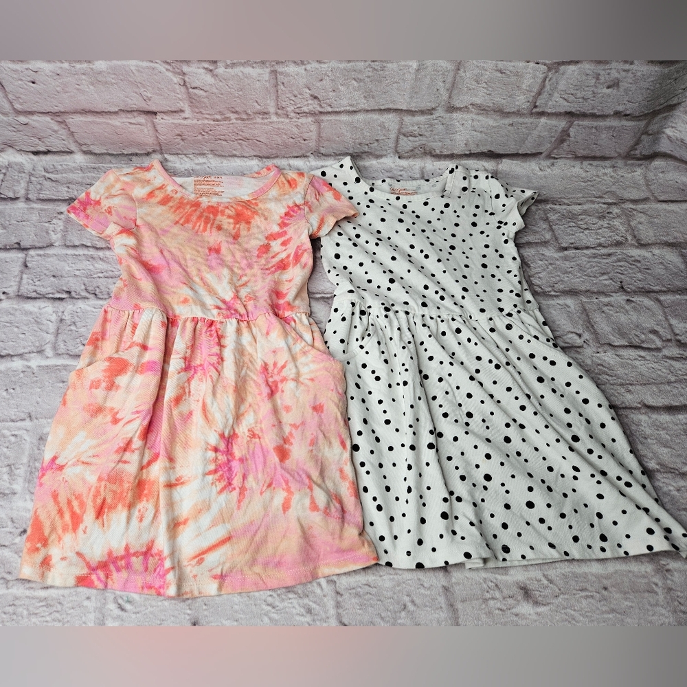 2 Cat & Jack Girls Size XS Dresses Short Sleeve